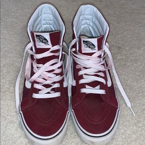 High top Vans garnet and white